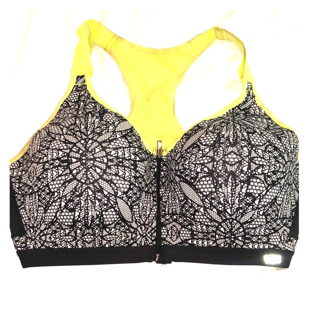VIctoria Secret, sports bra 38 DDD black/green